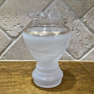 Elegant Frosted Glass Vase